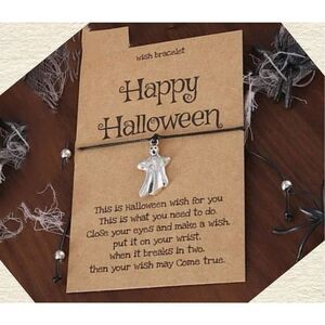 Happy Halloween spooky ghost wish bracelet